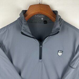 Greyson x Canterbury Men's Size M Performance Golf Pullover 1/4 Zip Sweater Gray